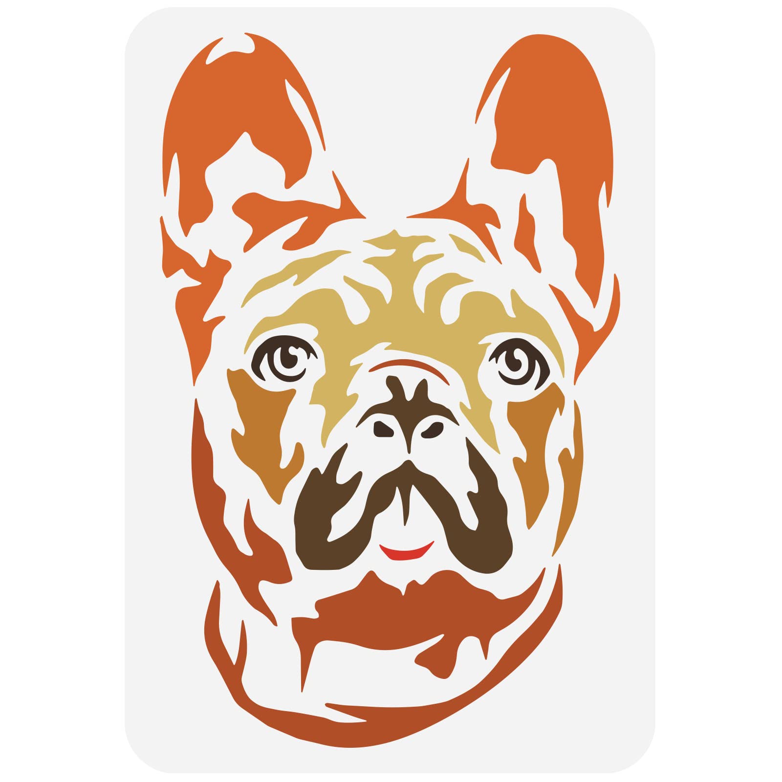FINGERINSPIRE French Bulldog Stencil 21x29.7cm Reusable Bulldog Head Pattern Drawing Template DIY Art Pet Dog Decoration Stencil for Painting on Wood, Wall, Paper and Furniture
