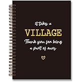 foedor It Takes A Village Thank You Notebook,Thank You Gifts Teacher Appreciation Gifts Appreciation Gifts for Teacher Nurse Coworker Employee,Thank You Gifts for Women