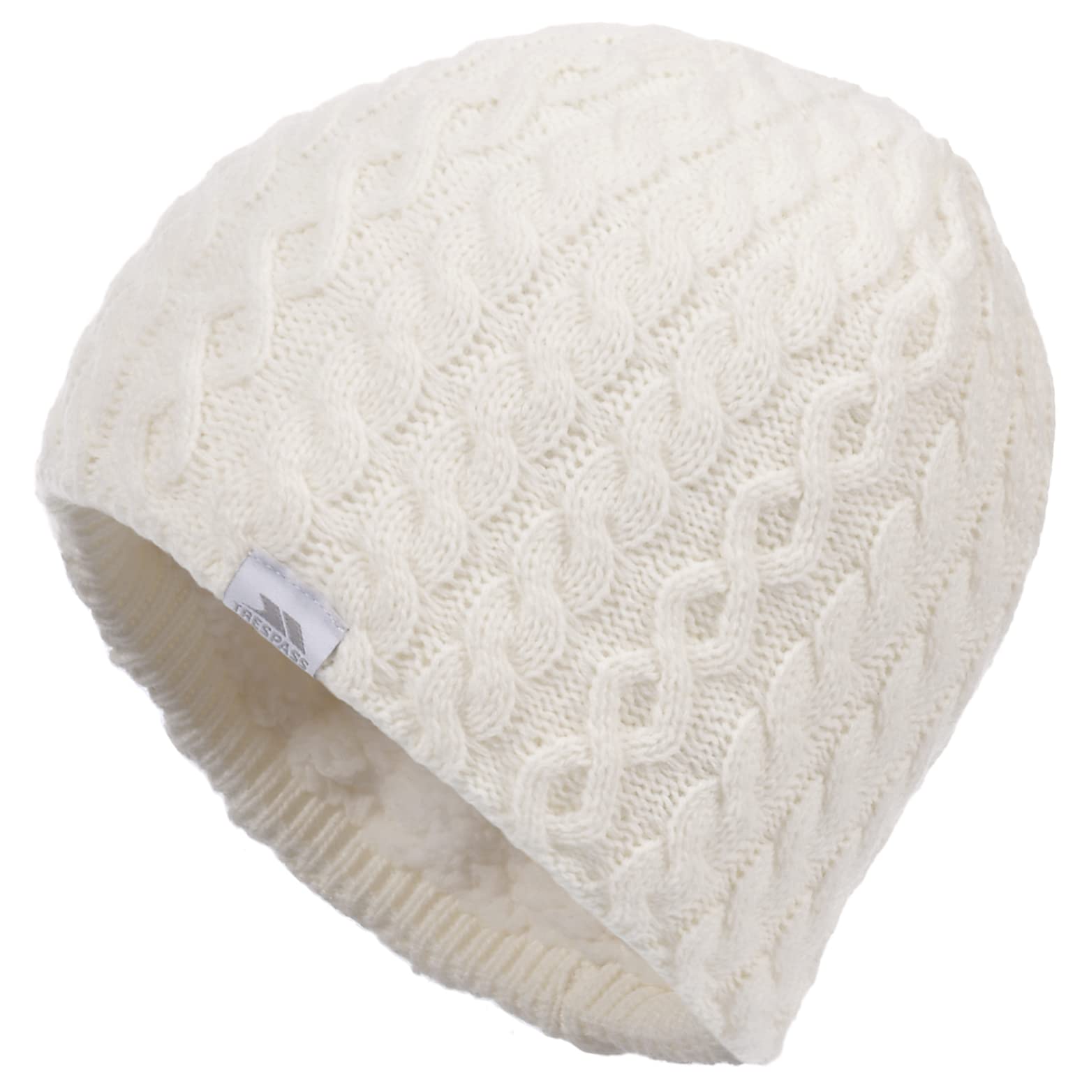 Trespass Womens Beanie Knitted Hat Fleece Lined Winter Ski Kendra