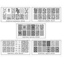 Maniology (formerly bundle monster) 5pc Blogger Collaboration Nail Art Polish Stamping Plates - Set 4