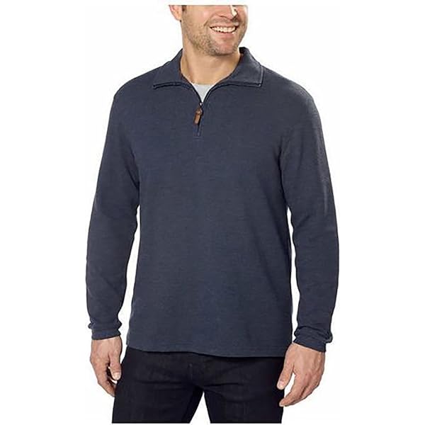Hudson River Mens Long Sleeve 1/4 Zip Pullover XL at Amazon Men's