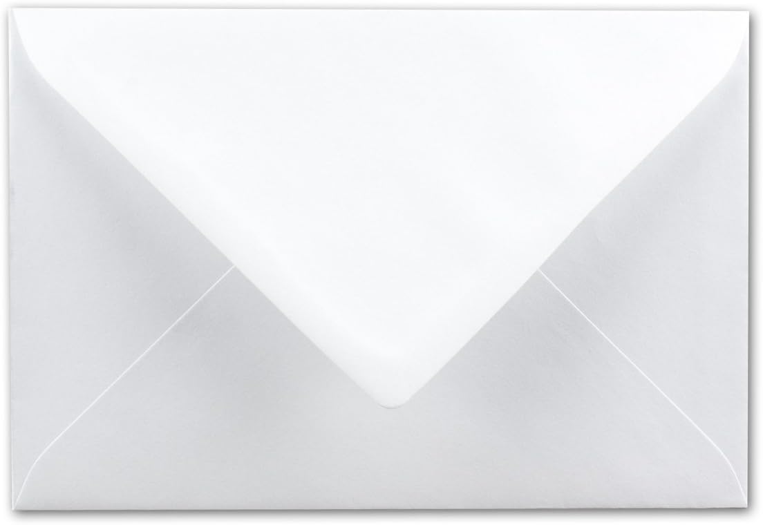 DIN B6 White Envelopes, White wet bonding, 50 envelopes - Image 3