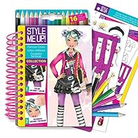 Style Me Up - Fashion Design Coloring Book for Girls, Set of Stencils, Pencils and Painting Book - SMU-1470