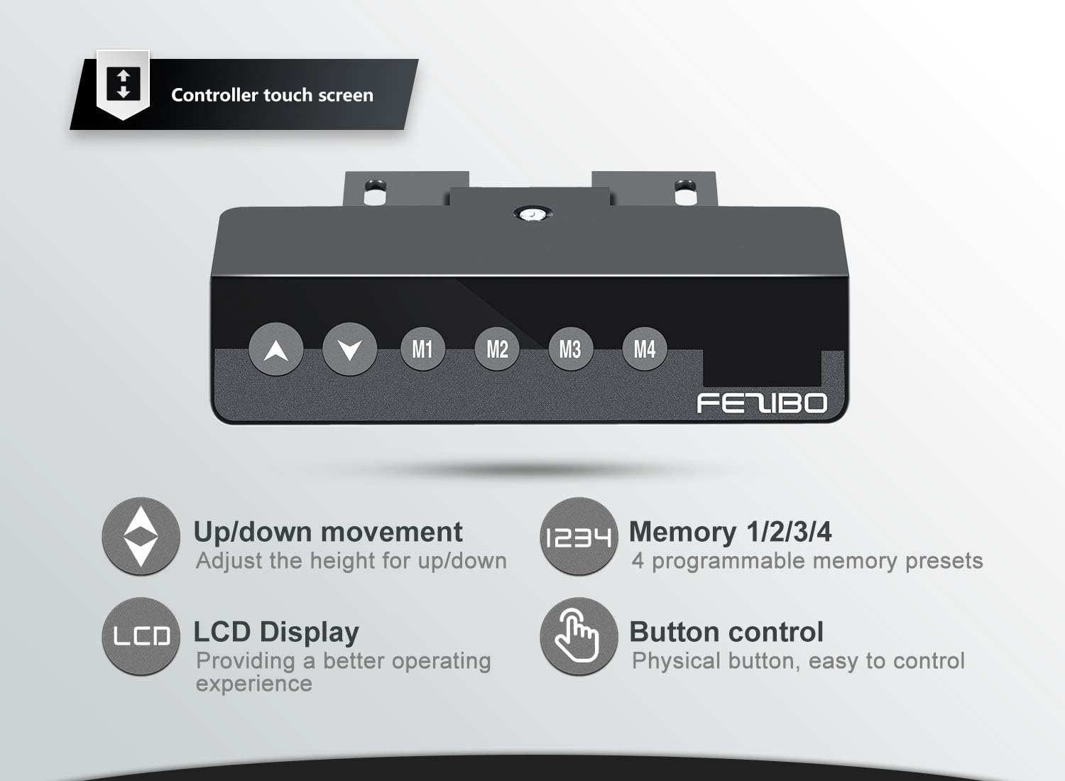 FEZIBO Height Adjustable Electric Standing Desk Full Sit Stand Home