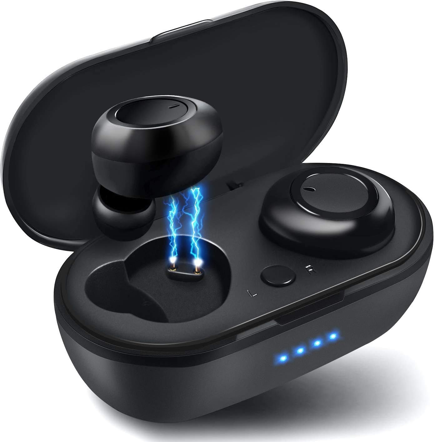 Wireless Earbuds in-Ear Bluetooth 5.0 Earphones, USB-C Charging Case, IPX7 Waterproof Sport Headphones,Touch Control, 25H Playtime,Built-in Mic Headset Premium Deep Bass for Gym, Home, Office
