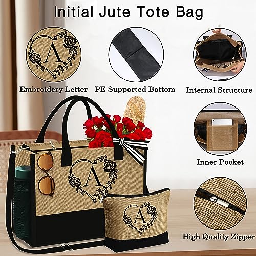 YOOLIFE CHRISTMAS GIFTS FOR MOM GRANDMA – PERSONALIZED BIRTHDAY GIFT FOR MOM GRANDMA, MOM GIFTS FROM DAUGHTER, MOTHER IN LAW GIFTS, MAMA GIFT IDEA, INITIAL TOTE BAG H