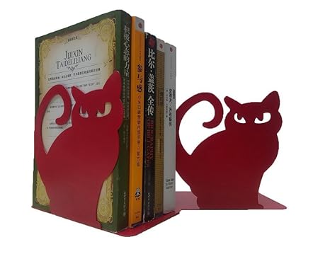 1 Pair Vivid Lovely Persian Cat Bookends For Shelves Cat Statue