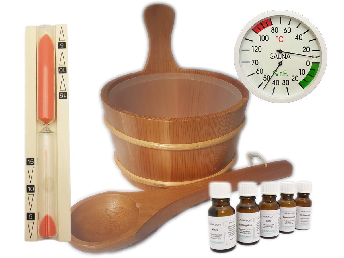 Buy 10Piece Sauna Set Red Cedar, Sauna Infusion, Sauna Bucket, Sauna