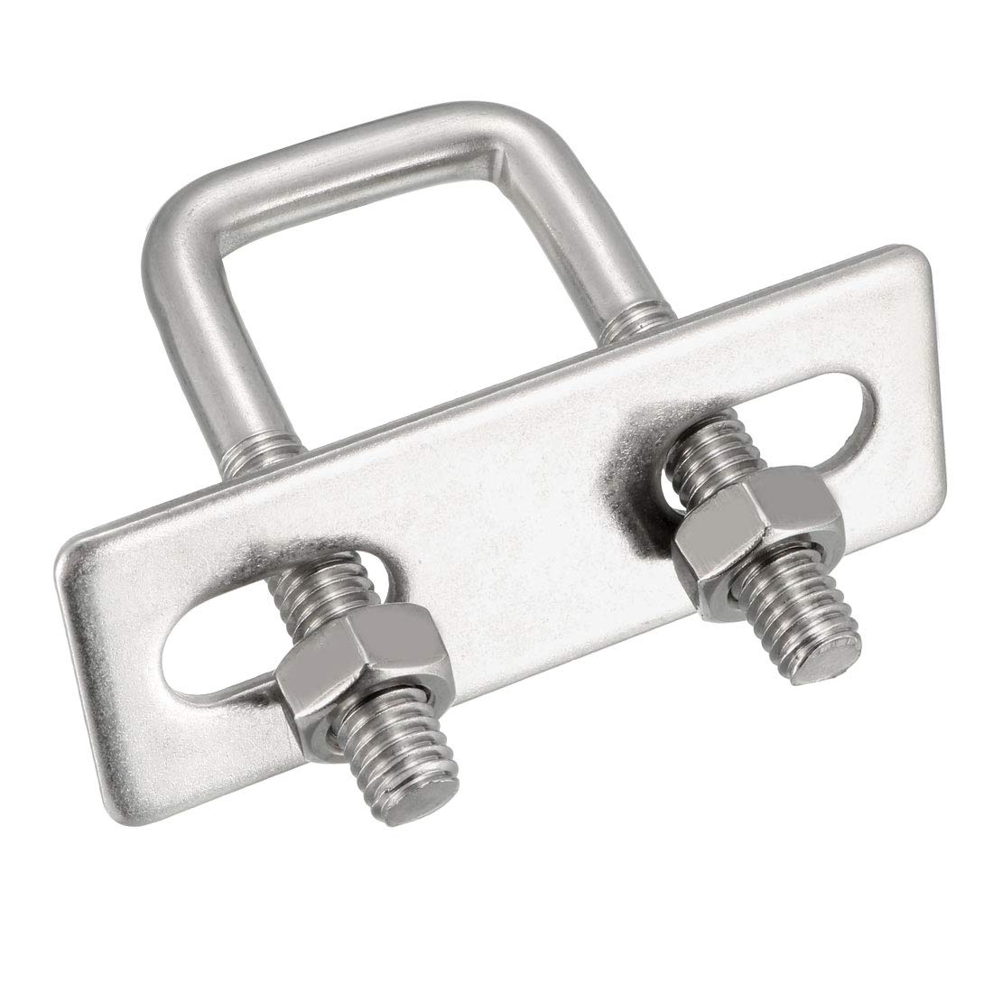 sourcing map Square u-bolts 2pcs 0.79"(20mm) Inner Width 45mm Length M6 304 Stainless Steel U Bolt with Nuts Frame for Boat Trailer