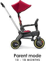 DOONA Liki Baby Trike S1 Flame Red Foldable 4 in 1 Toddler Tricycle view 3