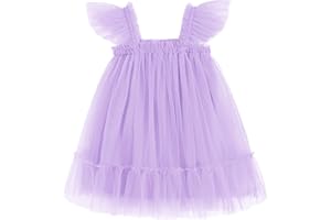 Arshiner Toddler Tulle Dress for Girls Layered Tutu Ruffle Dresses Swing Twirly Fairy Summer Birthday Party Wedding Sundress