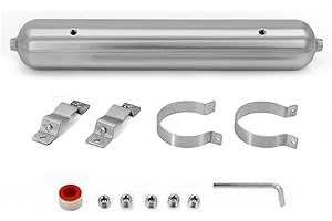 CNRAQR 1.5 Gallon Aluminum Seamless Air Tank Surface Polished with five G1/4 Ports