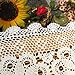 kilofly Crochet Cotton Lace Table Placemats Doilies Set, 4pc, Oblong, White, 15 x 23 inch