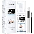 Eyelash Extension Shampoo , Remove Makeup Residue & Mascara, Gentle Deep Cleansing and No Irritating or Burning for Eyelash Extension Foam - Perfect for Salon Use and Home Care (50ML)