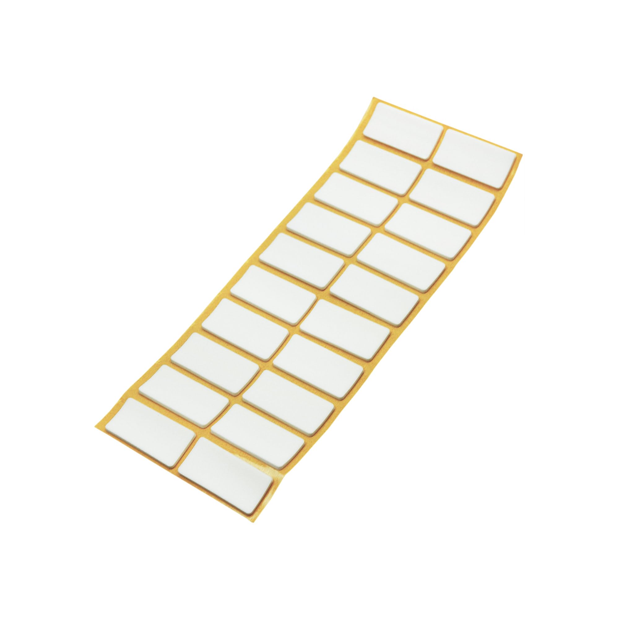 Adsamm® / 20 x self-adhesive anti-slip pads made of EPDM cellular rubber / 0.79x1.57'' (20x40 mm) / White/rectangular / 0.098'' (2.5 mm) thick anti-slip glides