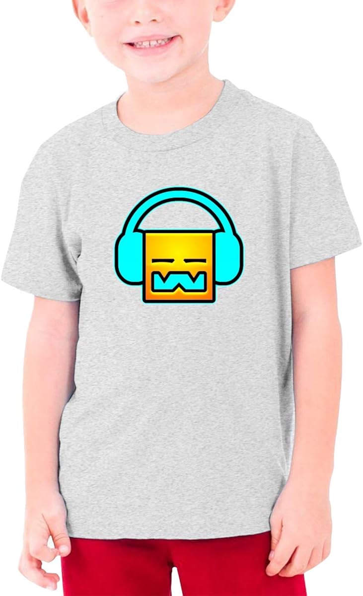 Geometry Dash Teens Cotton T-Shirt Boys Tees Causal Shirts Tops
