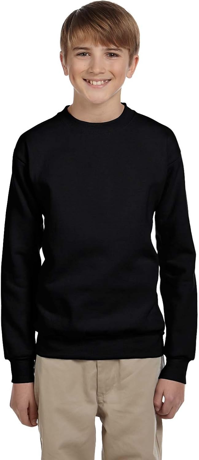Hanes Boys ComfortBlend EcoSmart Crewneck Sweatshirt: Clothing