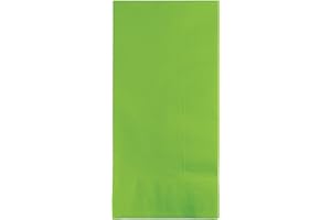 Creative Converting 673123B Touch of Color 2-Ply Dinner Napkins, 7.5" x 4.25", Fresh Lime, 50ct
