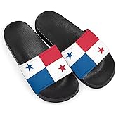 Howilath North American Countries Flag Sandals for Women Comfort Non Slip House Shower Shoes Summer