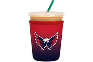 Sok It Java Sok NHL Iced Coffee & Cold Soda Insulated Neoprene Cup Sleeve (Washington Capitals, Small: 16-20oz)