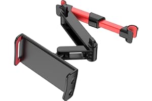 Uniwit Car Headrest Backseat Mount, 360° Rotating Adjustable Car Backseat Headrest Tablet/Phone Holder, Compatible for All 4"-11" Tablets, cellphones, iPhone, iPad Air Mini,Tabs Switch.