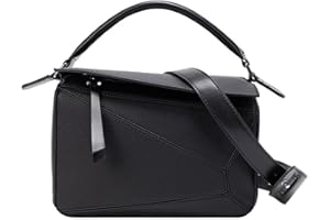 Nytabbe Womens Geometric Design Handbags, 9.6x4.1x6.7in Lychee Grain Crossbody Bag Mini Top Handle Bag for Mother's Day Gift