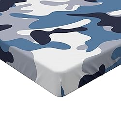 Ambesonne Camouflage Fitted Sheet, Illustration