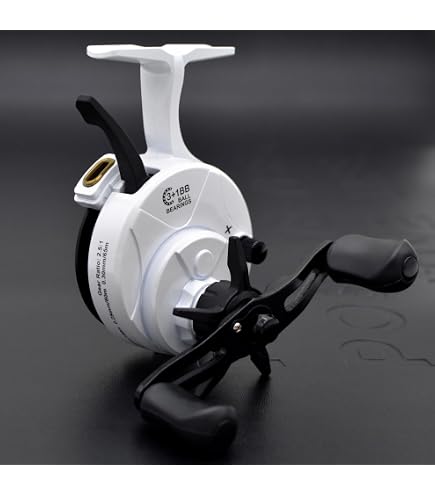 Amazon.com : 13 Fishing - Descent - Inline Ice Fishing Reel - 2.7:1 Gear  Ratio - Right Hand Retrieve (Gen 2) - D2-2.7-RH, Black : Sports & Outdoors
