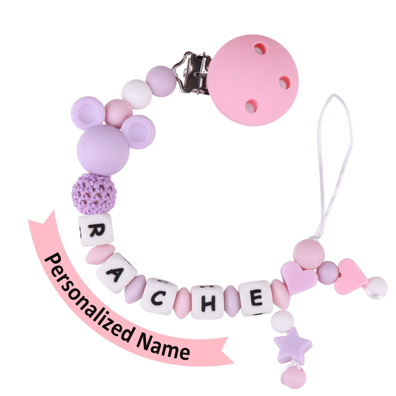 Dummy clips personalised girls Baby Home & Garden