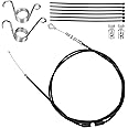 YOXUFA 75 inch Go Kart Throttle Cable for VM22 VM24 Predator 212cc 196cc 6.5hp GX160 GX200 Engine Manco American Sportworks Go Cart Lawn Mower Replacement Parts with Brake Return Pedal Springs