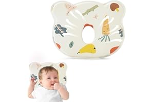 GENERIC Memory Foam Baby Travel Pillow,Portable Cute Cartoon Bear Soft and Cozy Pillow,Breathable Bedding Set for Infants for Small Boys and Girls Prevent Flat Head