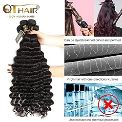 QTHAIR 14A Loose Deep Wave 4 Bundles Brazilian
