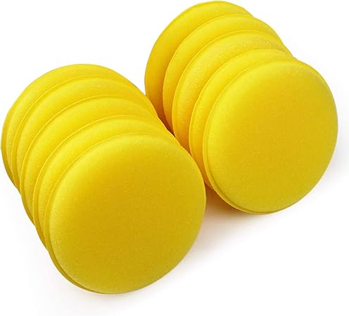 Amazon 10枚セット 洗車スポンジ 研磨スポンジ ポリッシングスポンジ バフ ワックス研磨パッド 超弾性 超強吸水能力 取付け簡単 洗車や ワックスがけなど ワックスアプリケーター 洗車用品 乾拭き 水拭き 汚れ落とし 光沢upとキズから愛車を守る スポンジ 車 バイク
