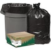 Earthsense Commercial RNW5820 Recycled Can Liners, 55-60gal, 2mil, 38 x 58, Black (Case of 100)