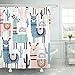 Emvency Shower Curtain Alpaca with Llama Cactus and Creative Childish Great Cute Lama Waterproof Polyester Fabric 72 x 72 inches Set with Hooks