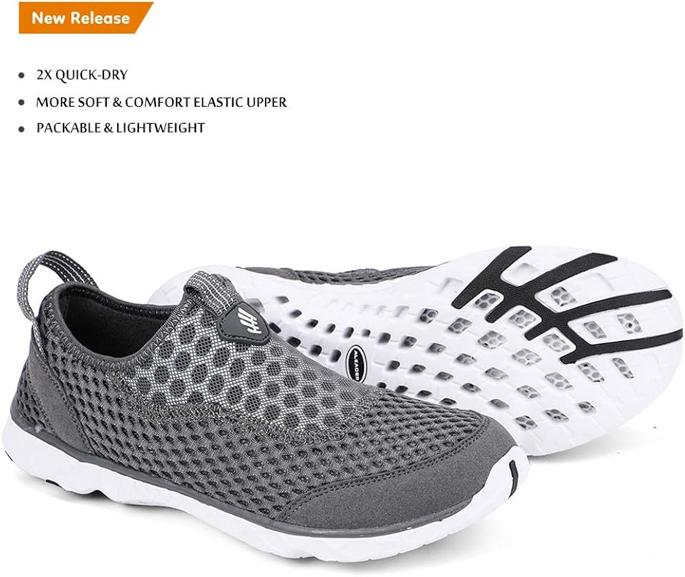 aleader men's mesh slip on water shoes