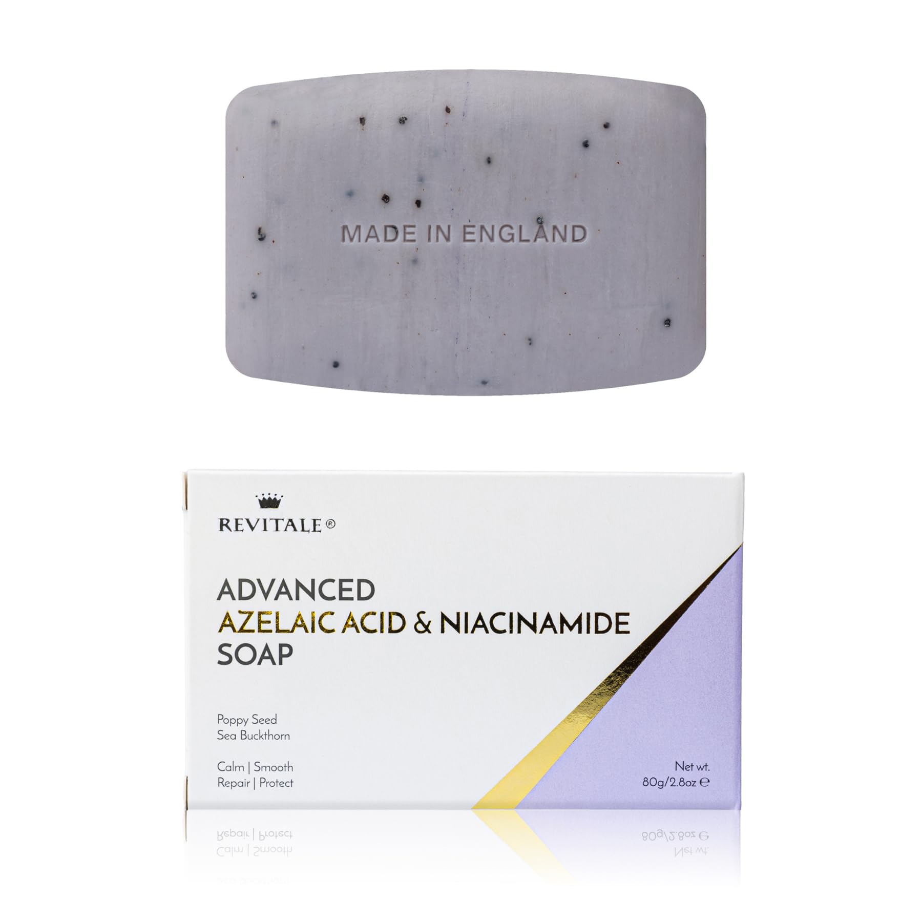 Revitale Advanced Azelaic Acid & Niacinamide Soap – Calming Cleansing Bar for Smooth, Balanced & Protected Skin