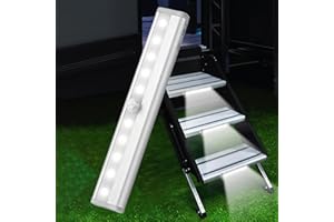 Motion Sensor Night Light - 10LED Battery Operated Magnetic Wireless LED RV Step Lights Strip, Motion Activated Nightlight Ba