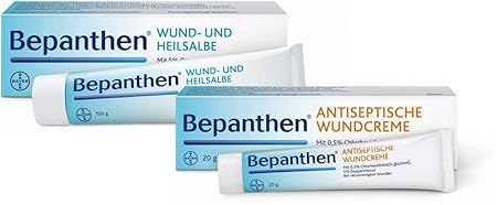 Bepanthen Wund und Heilsalbe 100 g + Antiseptische Wundcreme 20 g