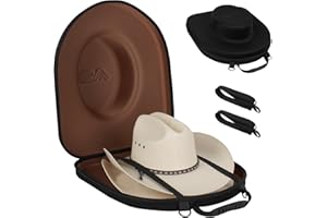 Anysiny Hat Box for Travel-Crush Proof Hat Travel Case for Cowboy Hats Holder Storage Box Organizer Cap Carrier with Adjustable Carry Strap