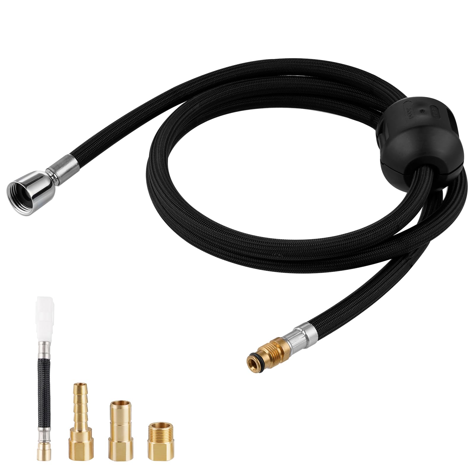 Photo 1 of K-1219935-BC Hose Kit Compatible with Kohler Pull Down Kitchen Faucet with Weight Ball 14.1oz (400g/0.88lb), 68 Inches Pull-Out Kitchen Faucet Hose Replacement Part of K-1304674-BC