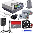 GeeekPi RETROFLAG NESPi 4 Case Kit, with SSD CASE, HDMI Splitter Switch & Cooling Fan & Heatsinks & USB Wired Game Controllers for Raspberry Pi 4 Model B