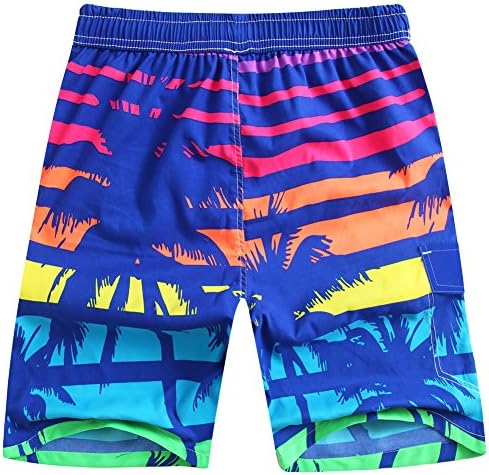 ALiberSoul Men's Coconut Tree Print Boardshorts Tropical Design Swimming Trunks