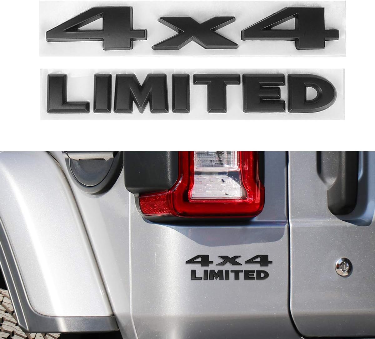 MLING 4 x 4 Limited Metal Emblem Sticker Side Rear Trunk Decal Badge (Black)