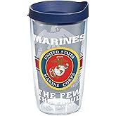 Tervis Marines Made in USA Double Walled Insulated Tumbler Travel Cup Keeps Drinks Cold & Hot, 16oz, Pride