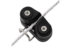 VTurboWay Cam Cleats with Wire Flaired Leading Ring(Black), Plastic Cammatic Cleats, Composite 2 Row, Boat Pilates Equipment 