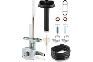 TIMEPAL 5KM-24500-10-00 Fuel Valve Petcock & Lever For YAMAHA ATV Grizzly 350 660 YFM350 YFM660 2002-2014 Bruin 350 2004-2006 Replace 1NS-F4524-00-00