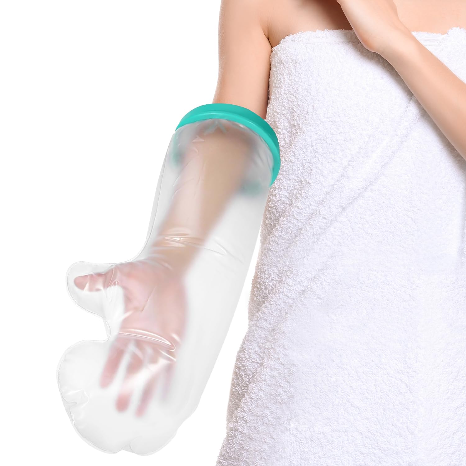 WenYa Adult Forearm Cast Cover for Shower, Plaster Cast Waterproof Cover Arm with Sealing Ring, Reusable Cast Bandage Shower Protector for Forearm Hand Injured Adults Shower