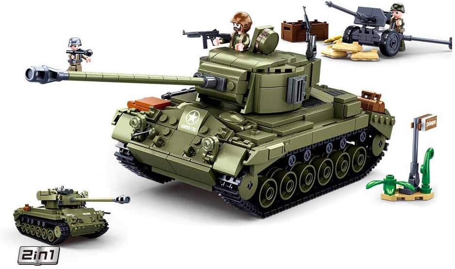 Sluban Wwii-m261 Pershing Medium Tank 2in1, Mehrfarbig
