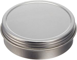 Paper Mart 6518200P Screw Top Round Steel Tins, 2-Ounce, 24-Pack